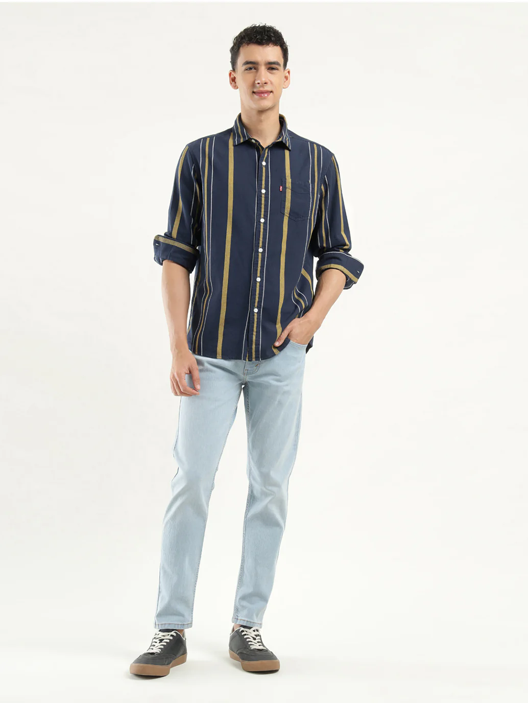 Men's Striped Slim Fit Shirt - Image 6