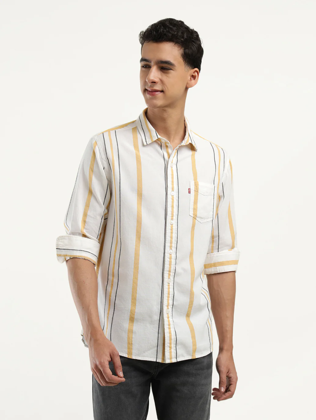 Men's Striped Slim Fit Shirt - Image 2