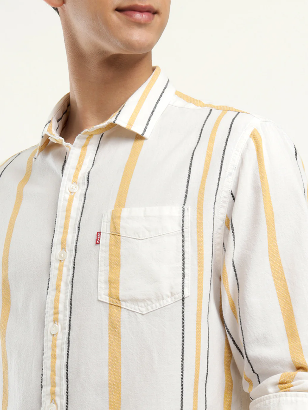 Men's Striped Slim Fit Shirt - Image 4