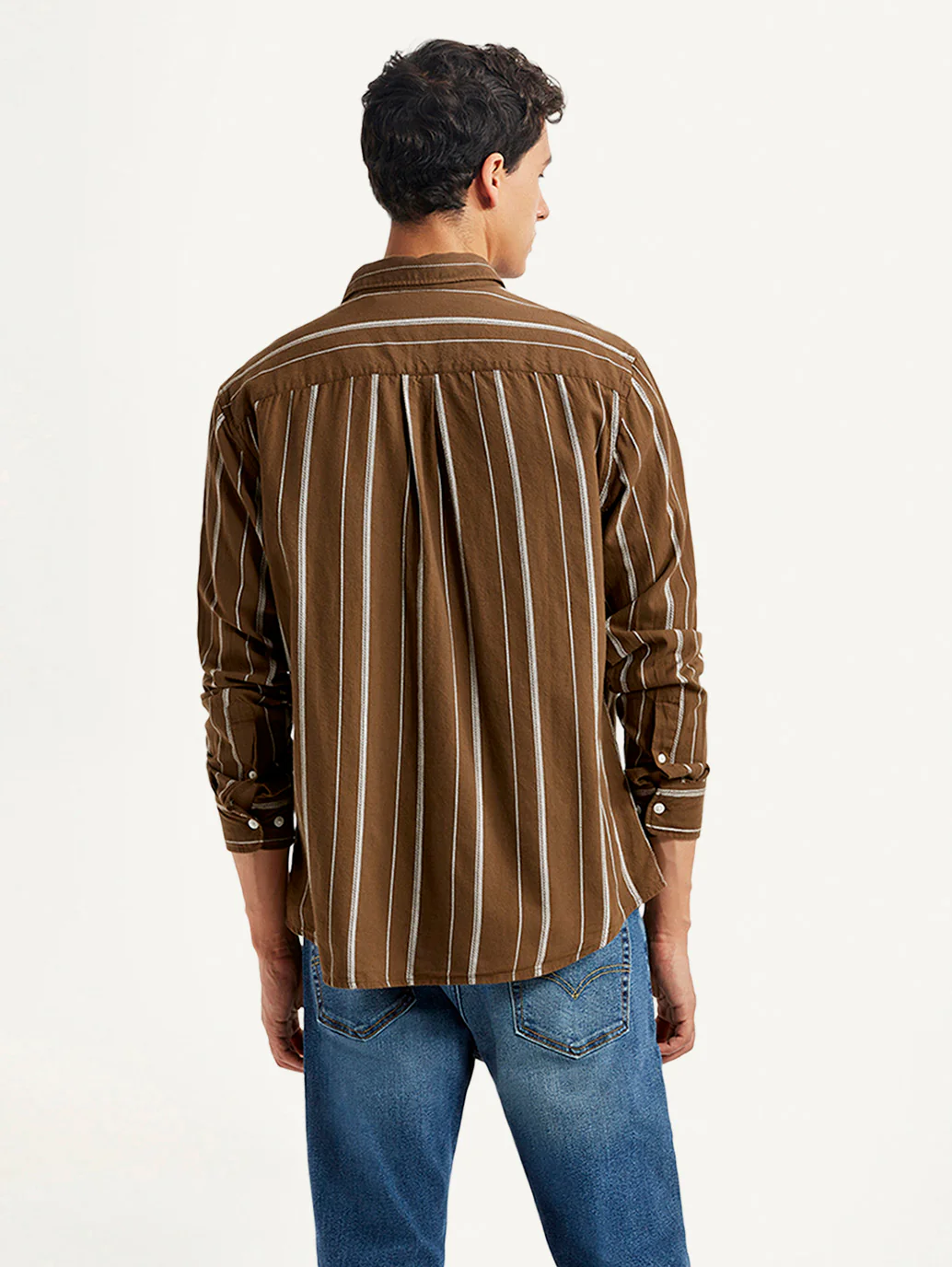 Men's Striped Slim Fit Shirt - Image 3