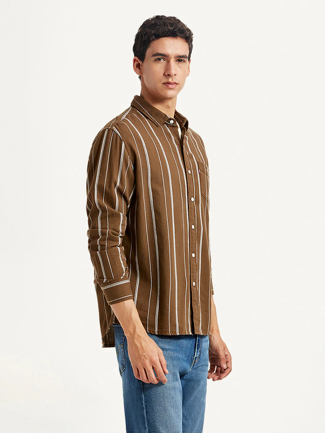 Men's Striped Slim Fit Shirt - Image 4