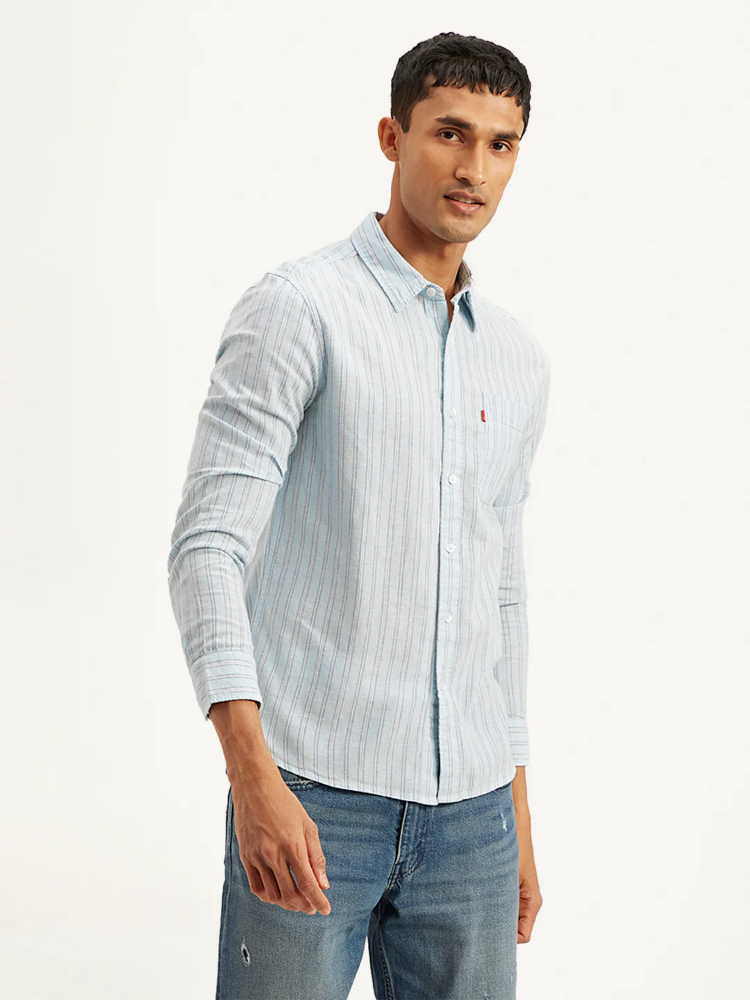 Men's Striped Slim Fit Shirt - Image 4