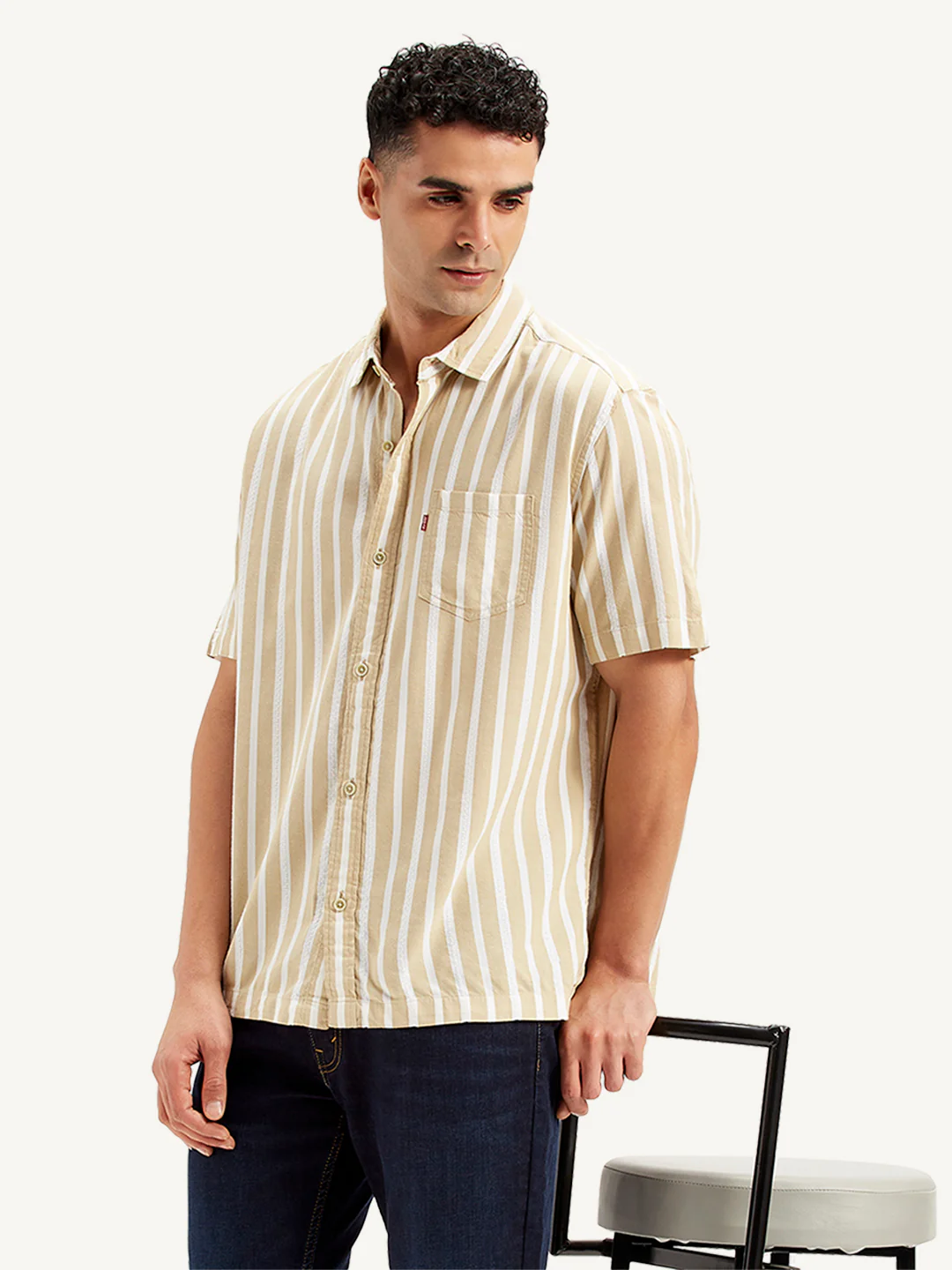 Men's Striped Slim Fit Shirt - Image 5