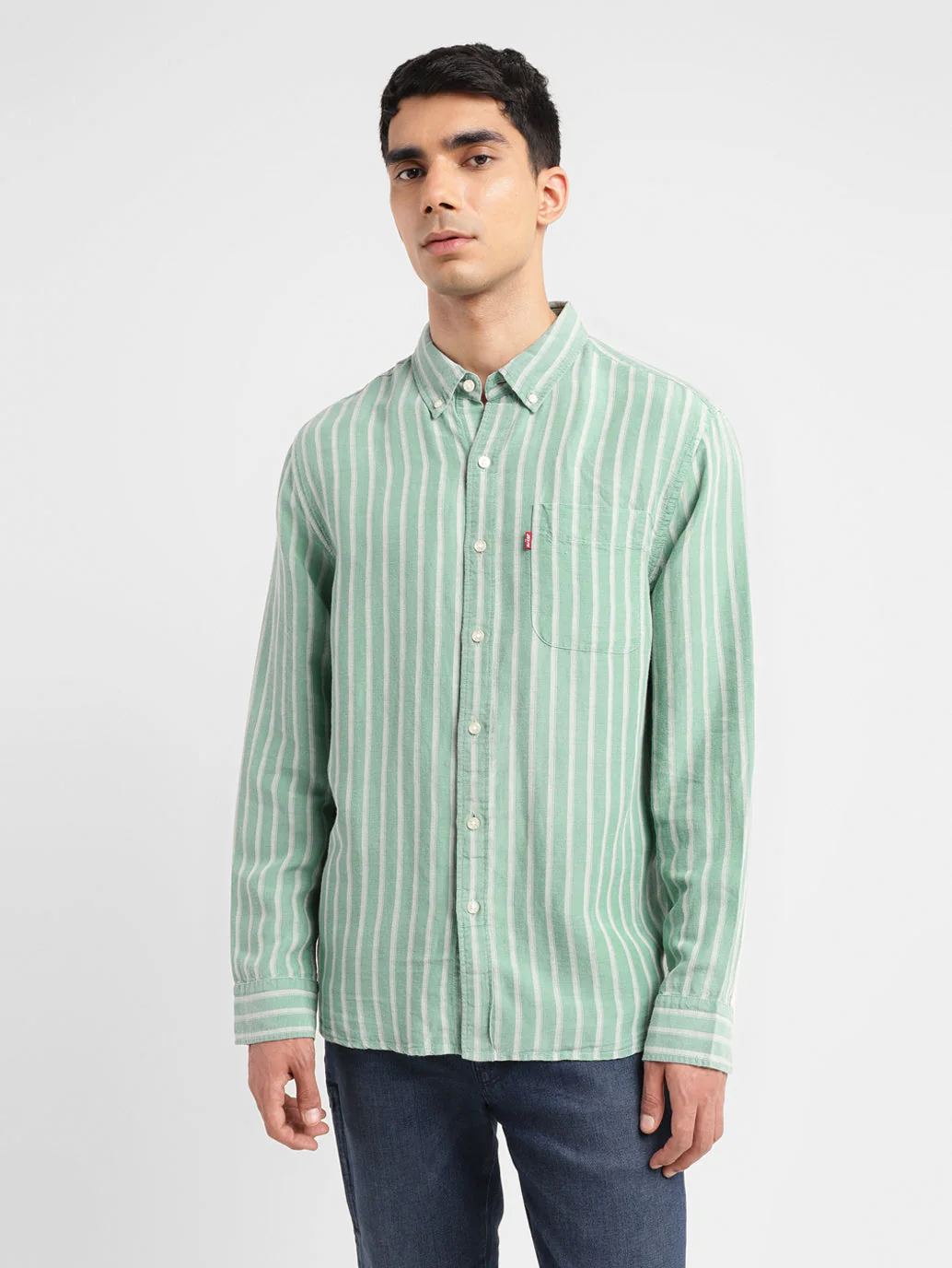 Men's Striped Slim Fit Shirt - Image 2