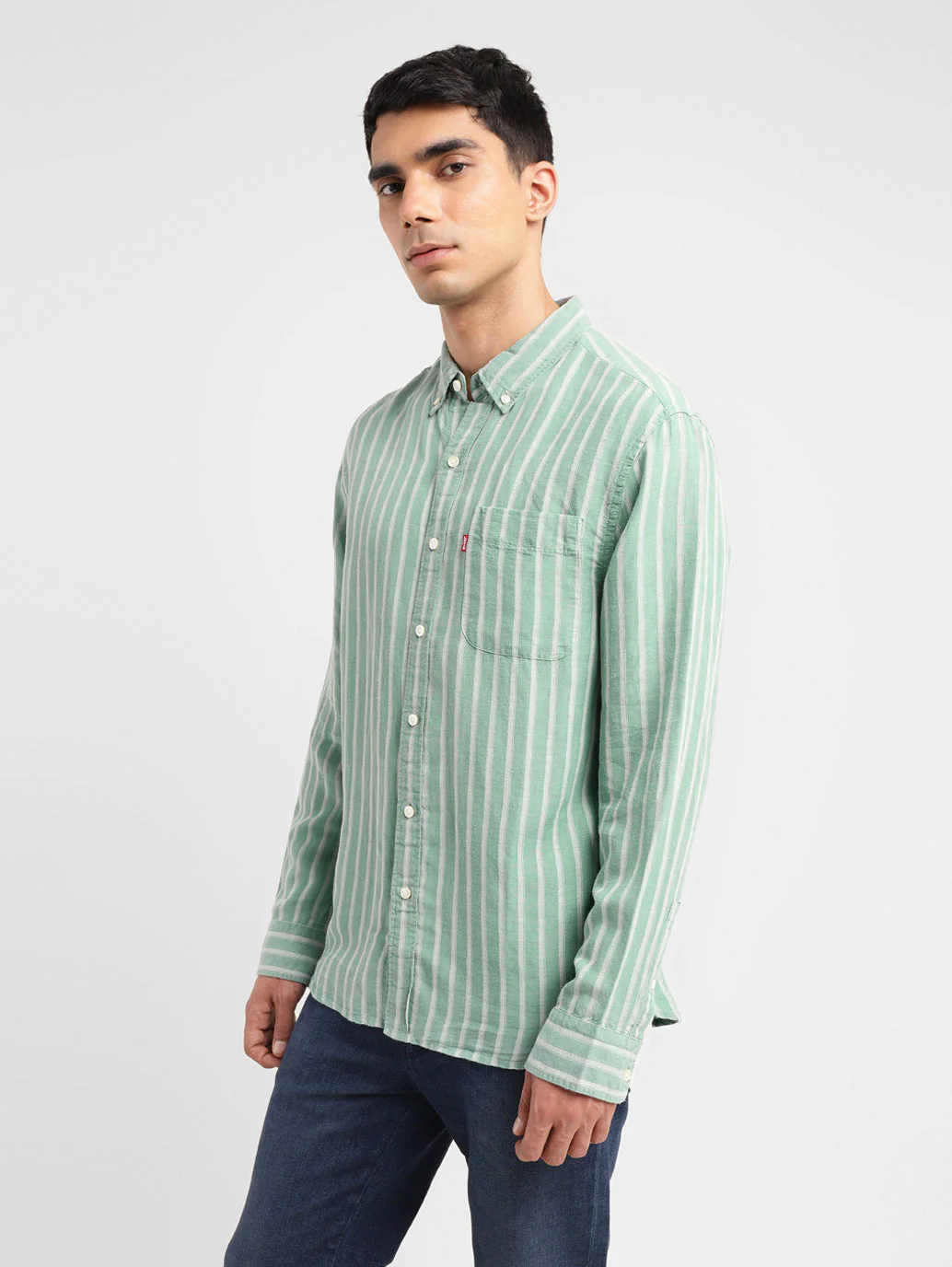 Men's Striped Slim Fit Shirt - Image 4