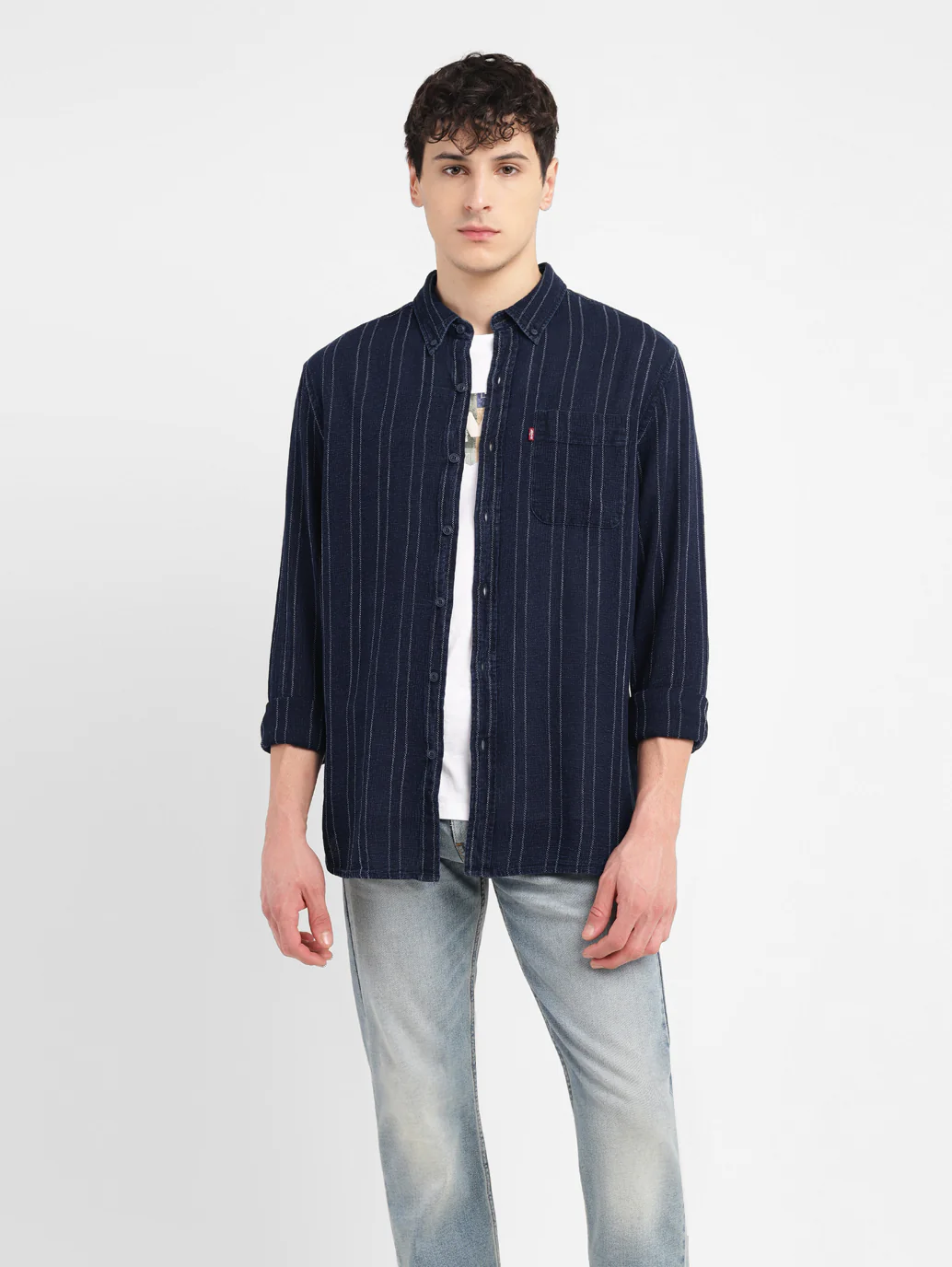 Men's Striped Slim Fit Shirt - Image 6