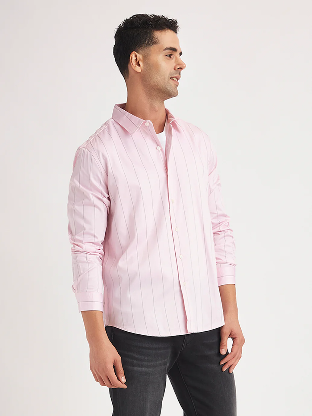 Men's Redloop Striped Slim Fit Shirt