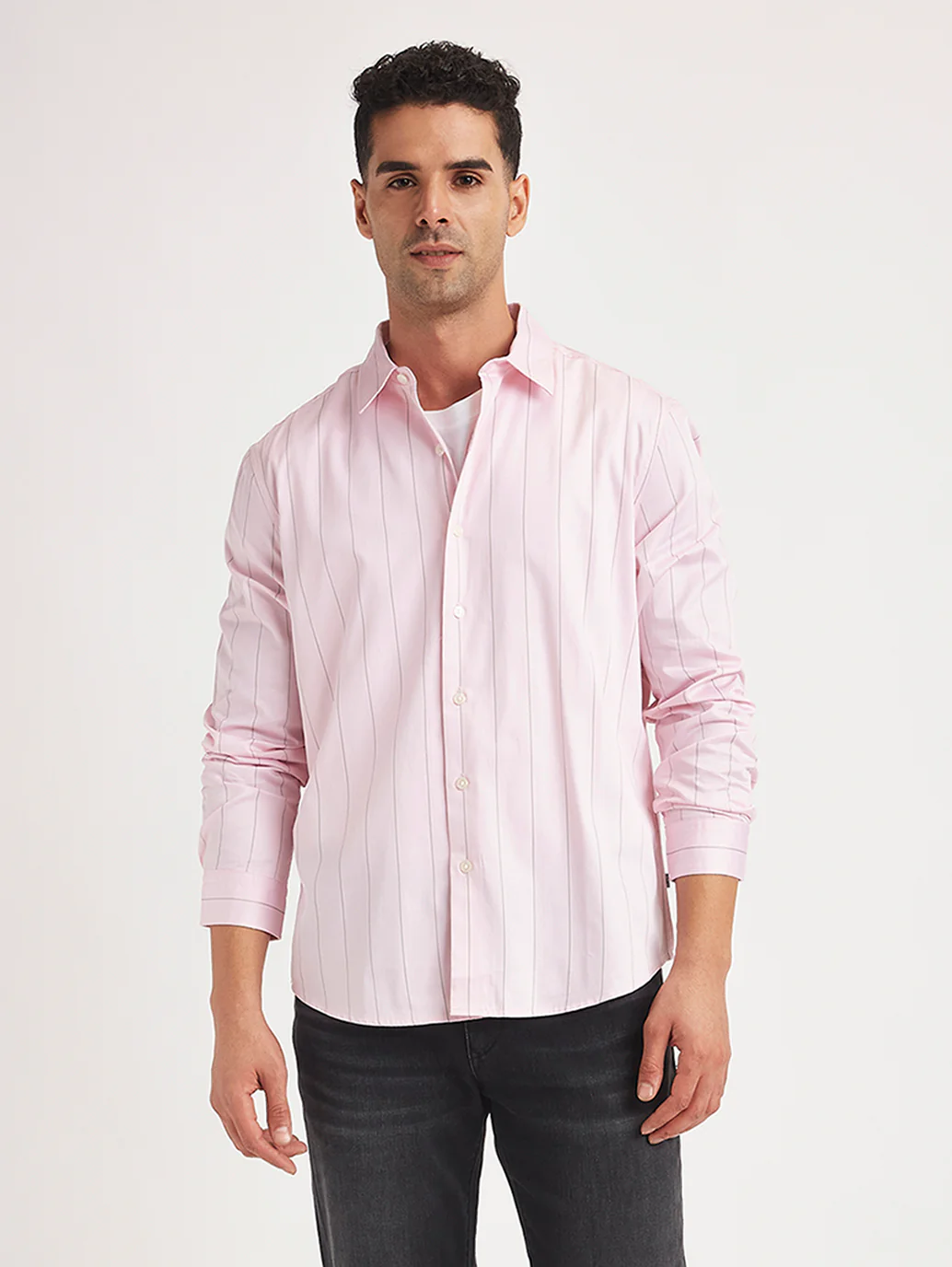 Men's Redloop Striped Slim Fit Shirt - Image 3