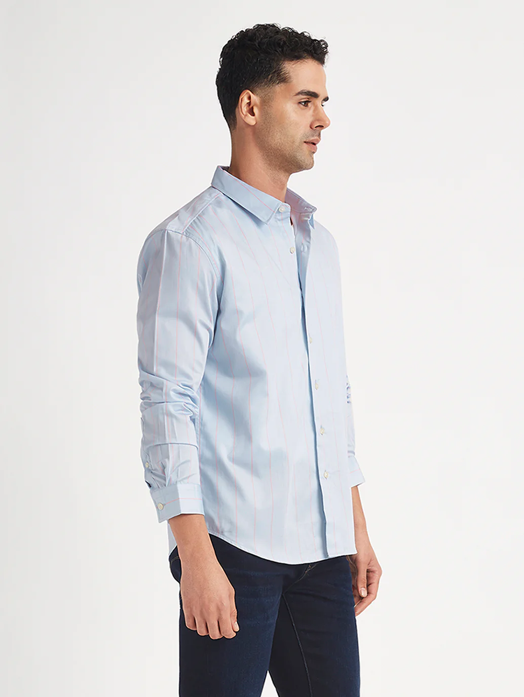 Men's Redloop Striped Slim Fit Shirt - Image 2