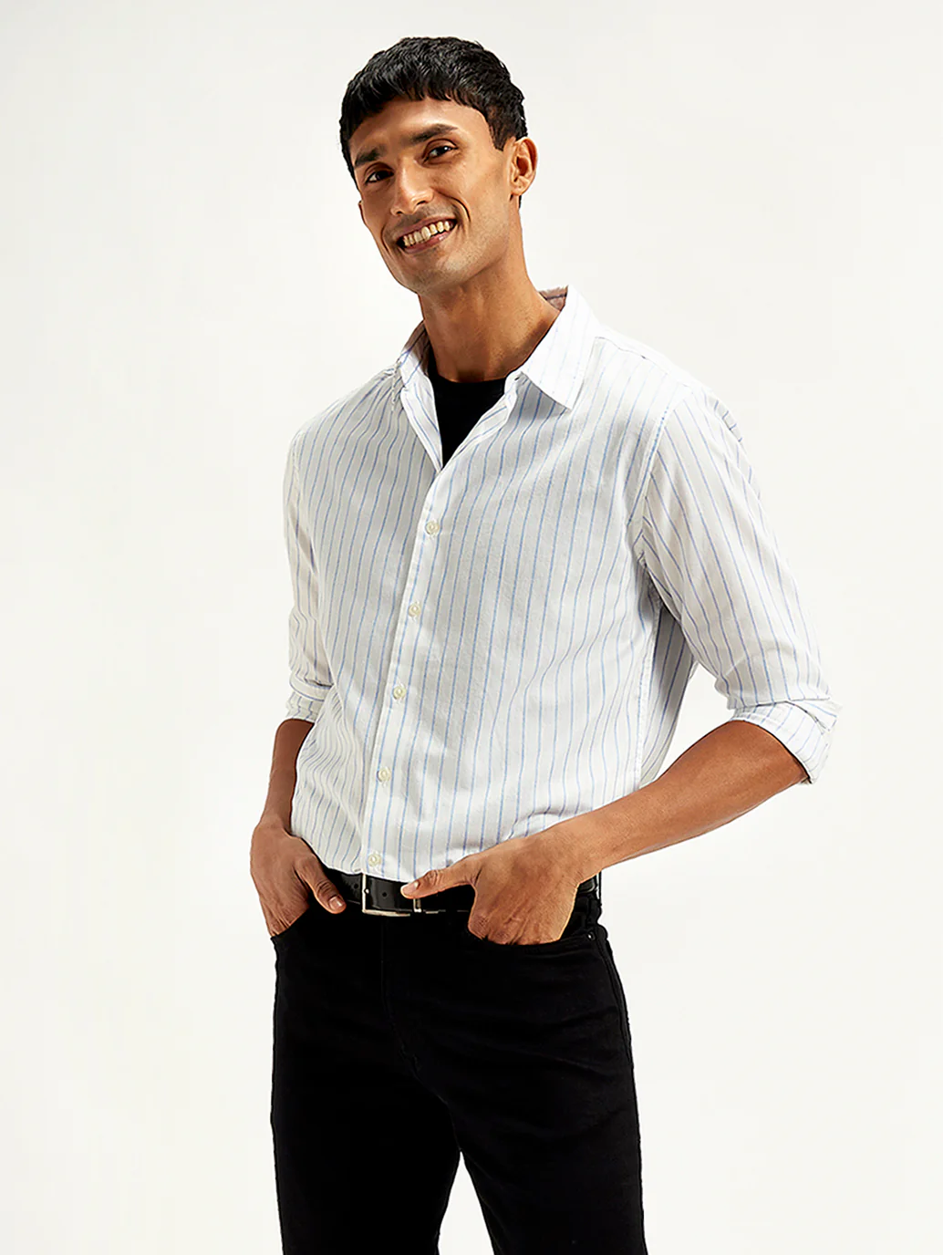 Men's Redloop Striped Slim Fit Shirt - Image 3