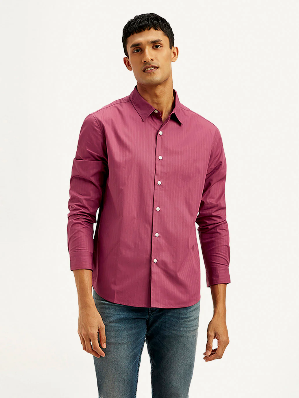 Men's Redloop Striped Slim Fit Shirt - Image 2