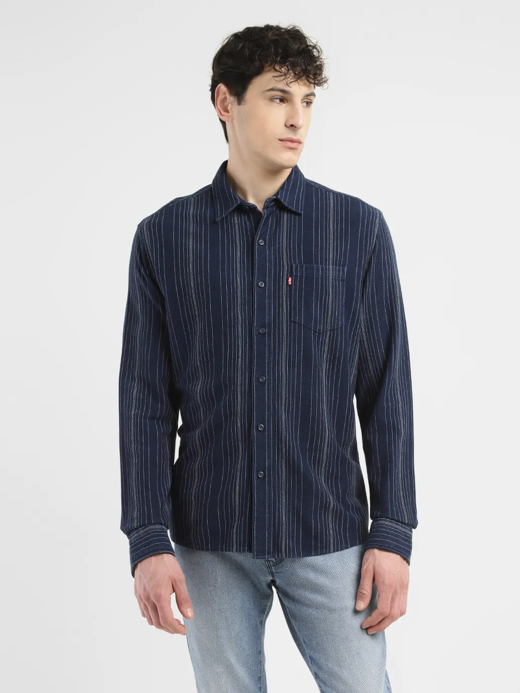Men's Striped Slim Fit Shirt - Image 2