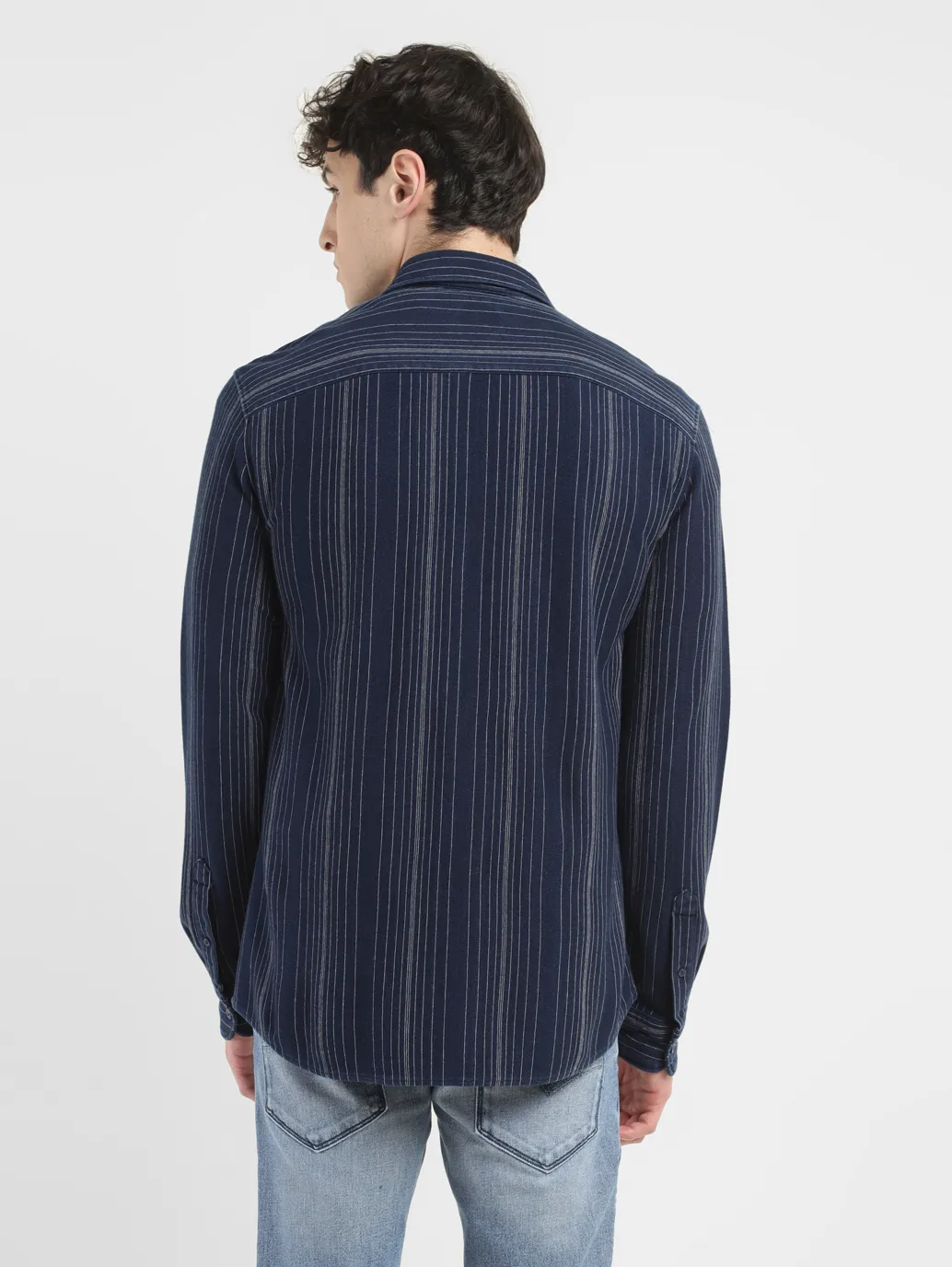 Men's Striped Slim Fit Shirt - Image 3