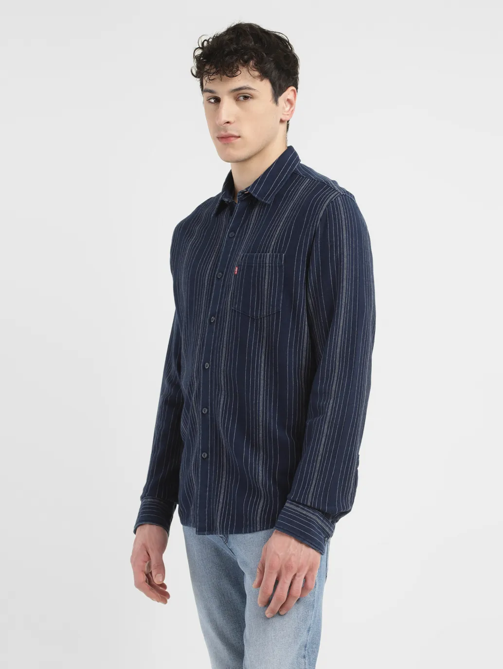 Men's Striped Slim Fit Shirt - Image 4