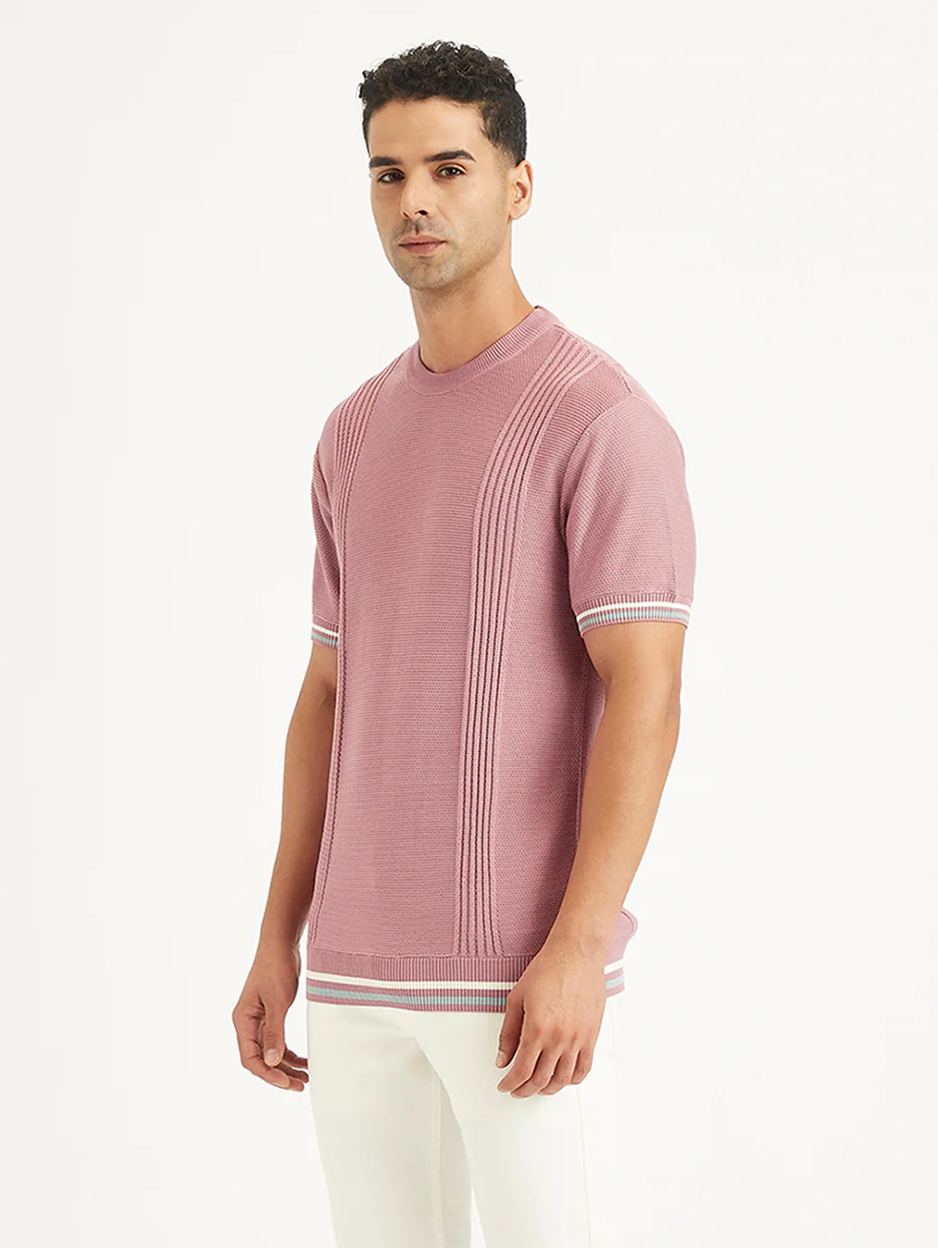 Men's Redloop Striped Slim Fit T-Shirt - Image 4
