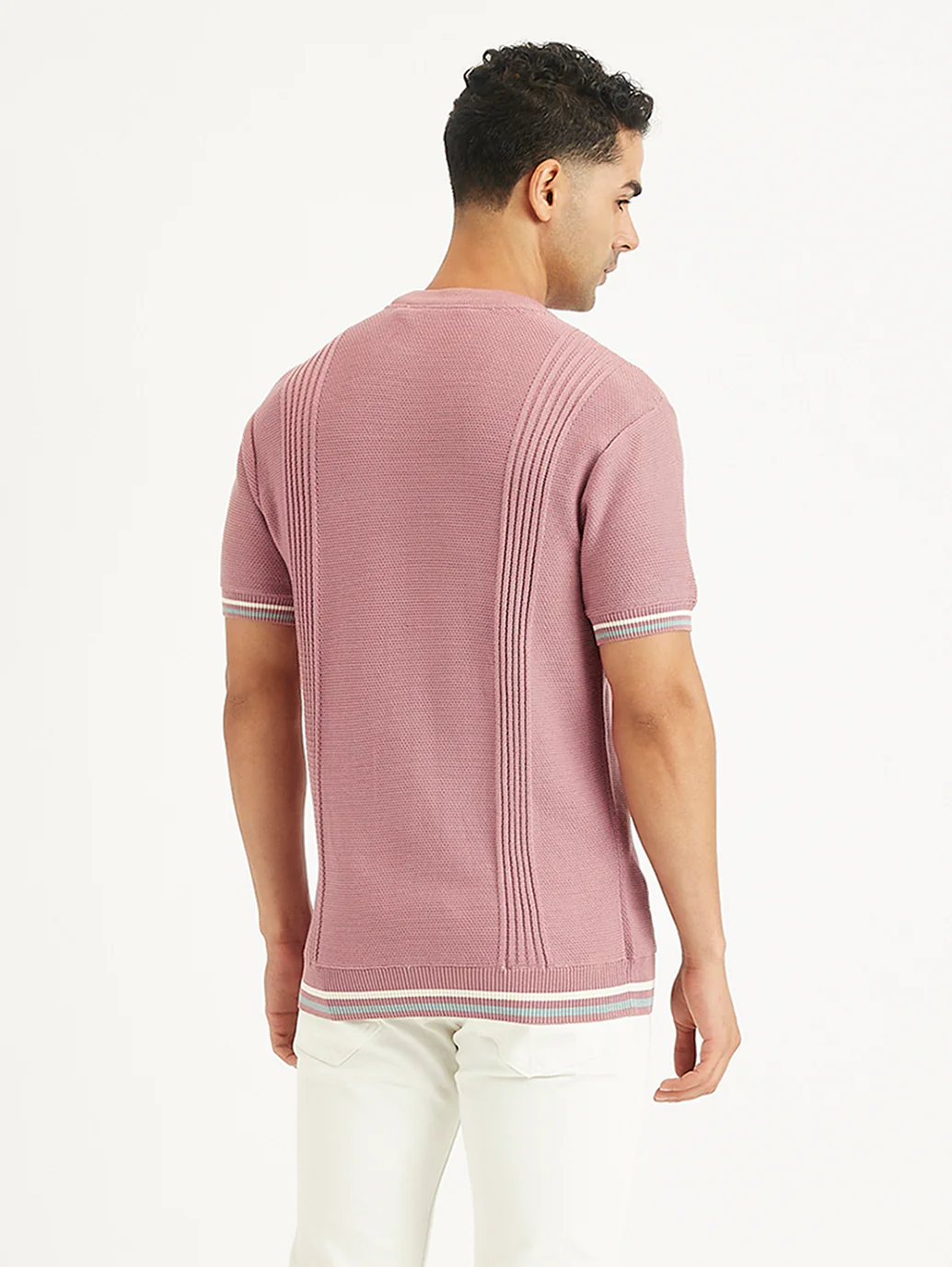 Men's Redloop Striped Slim Fit T-Shirt - Image 5