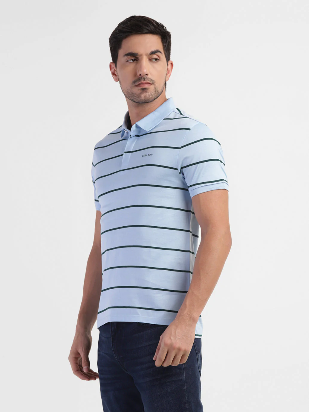 Men's Striped Polo T-shirt - Image 4
