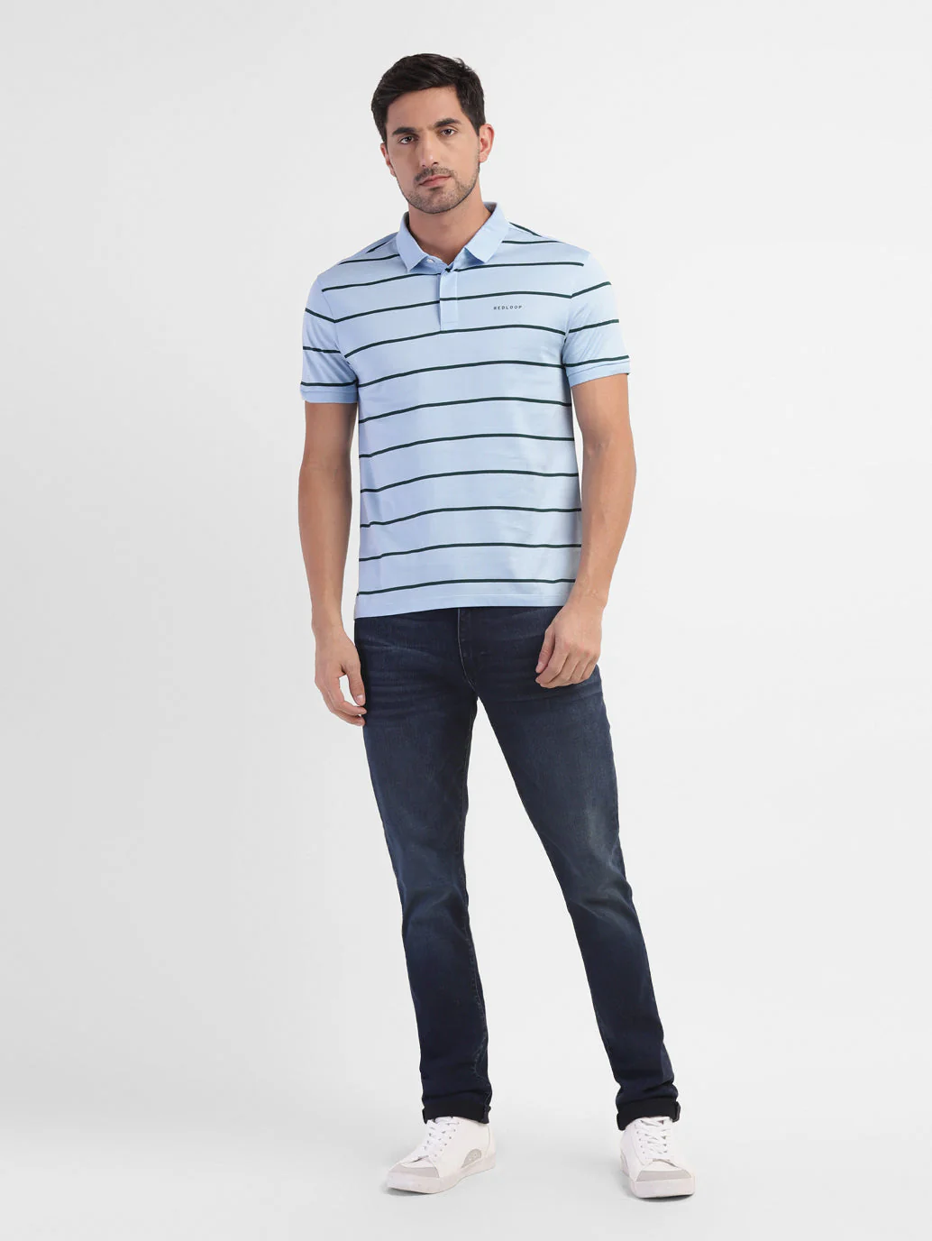 Men's Striped Polo T-shirt - Image 5