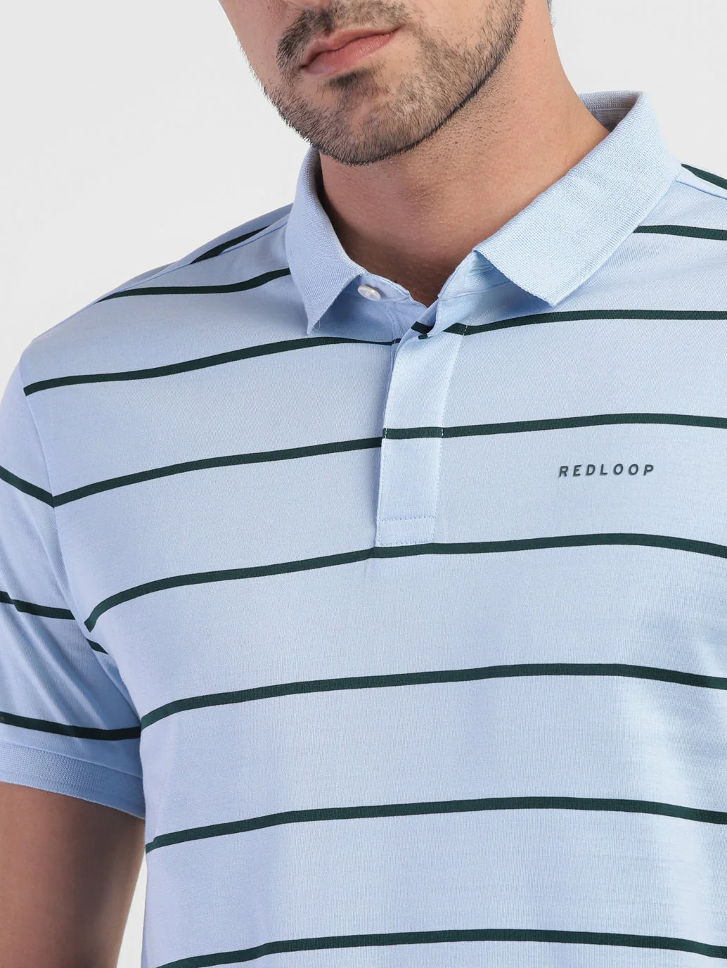 Men's Striped Polo T-shirt - Image 6