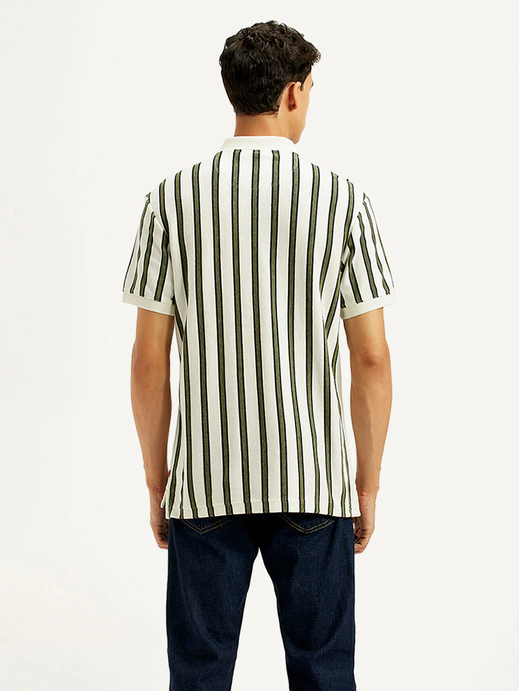 Men's Striped Slim Fit Polo T-Shirt - Image 3