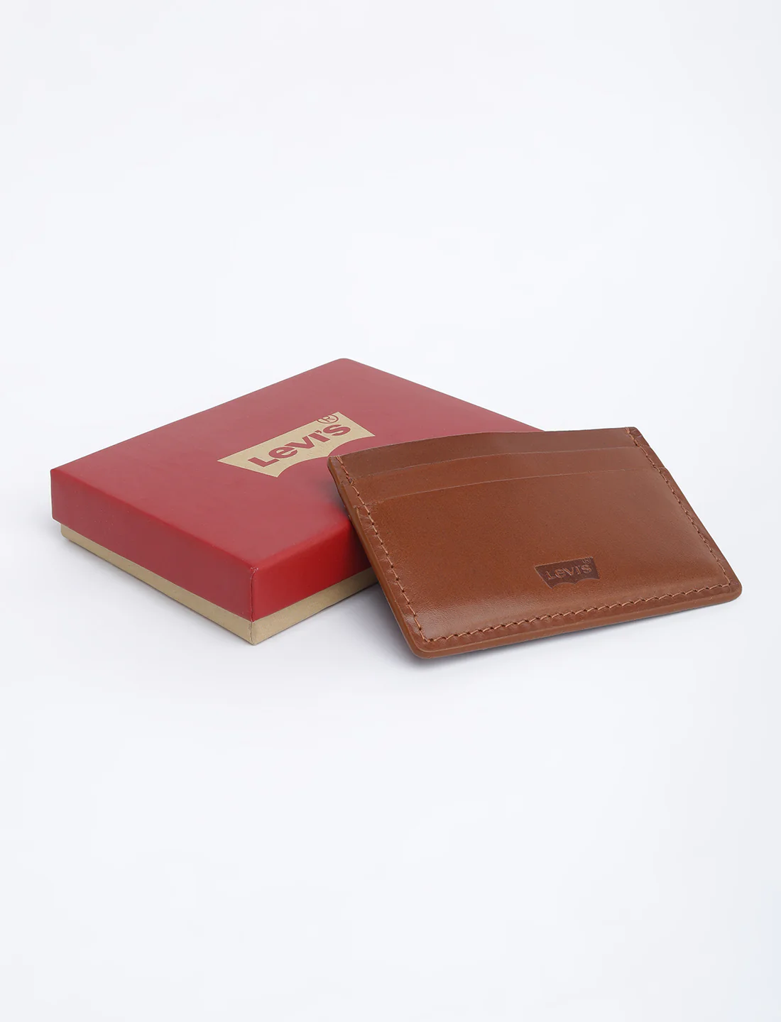 Men's Tan Solid Card Holder - Image 8