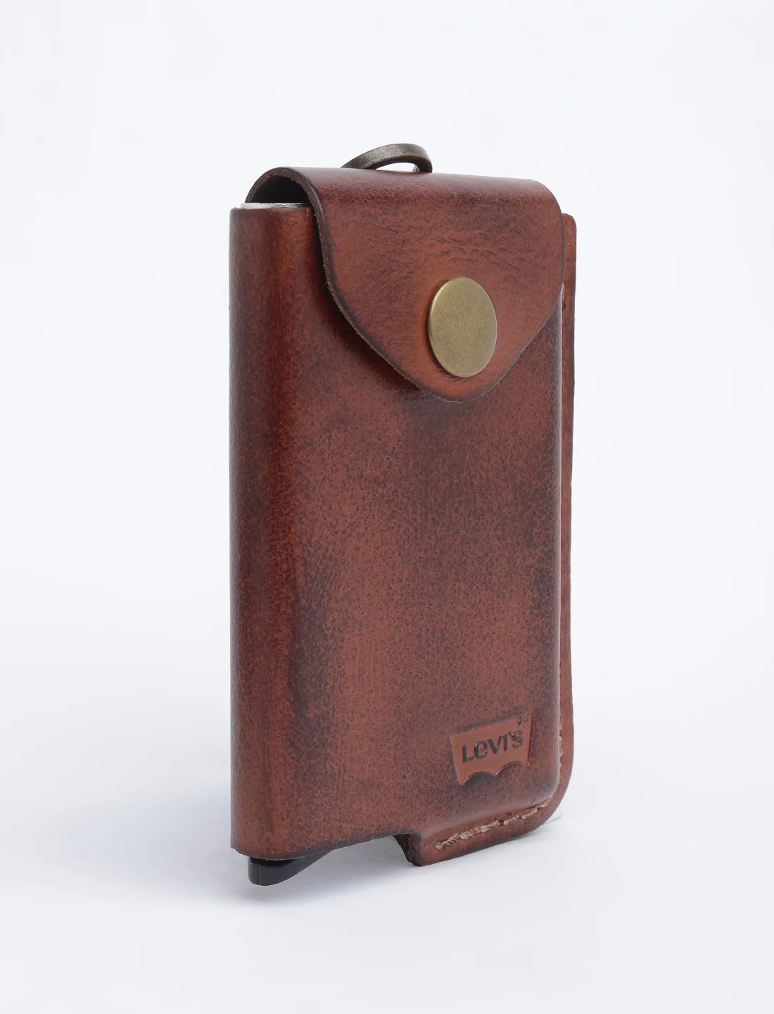 Men's Tan Solid Card Holder - Image 4