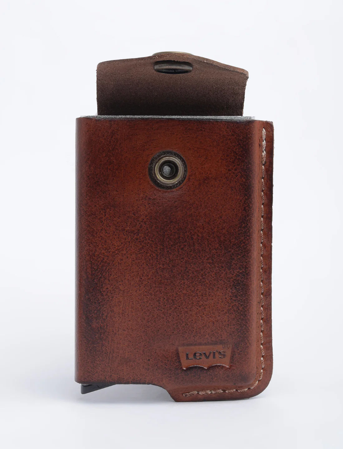 Men's Tan Solid Card Holder - Image 6