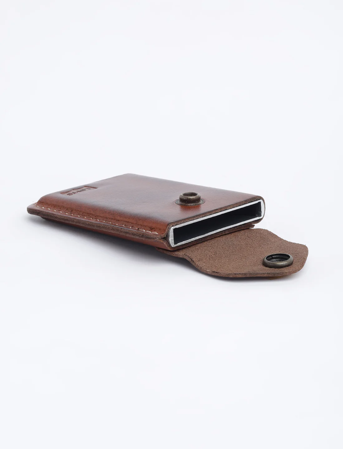 Men's Tan Solid Card Holder - Image 7