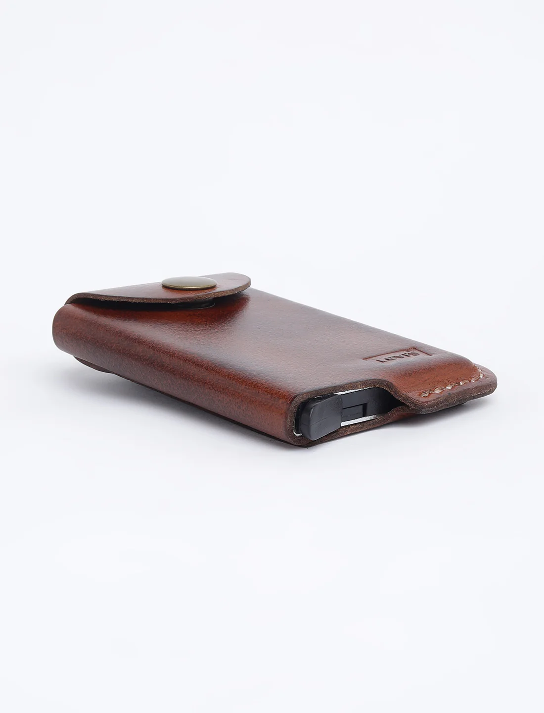 Men's Tan Solid Card Holder - Image 8