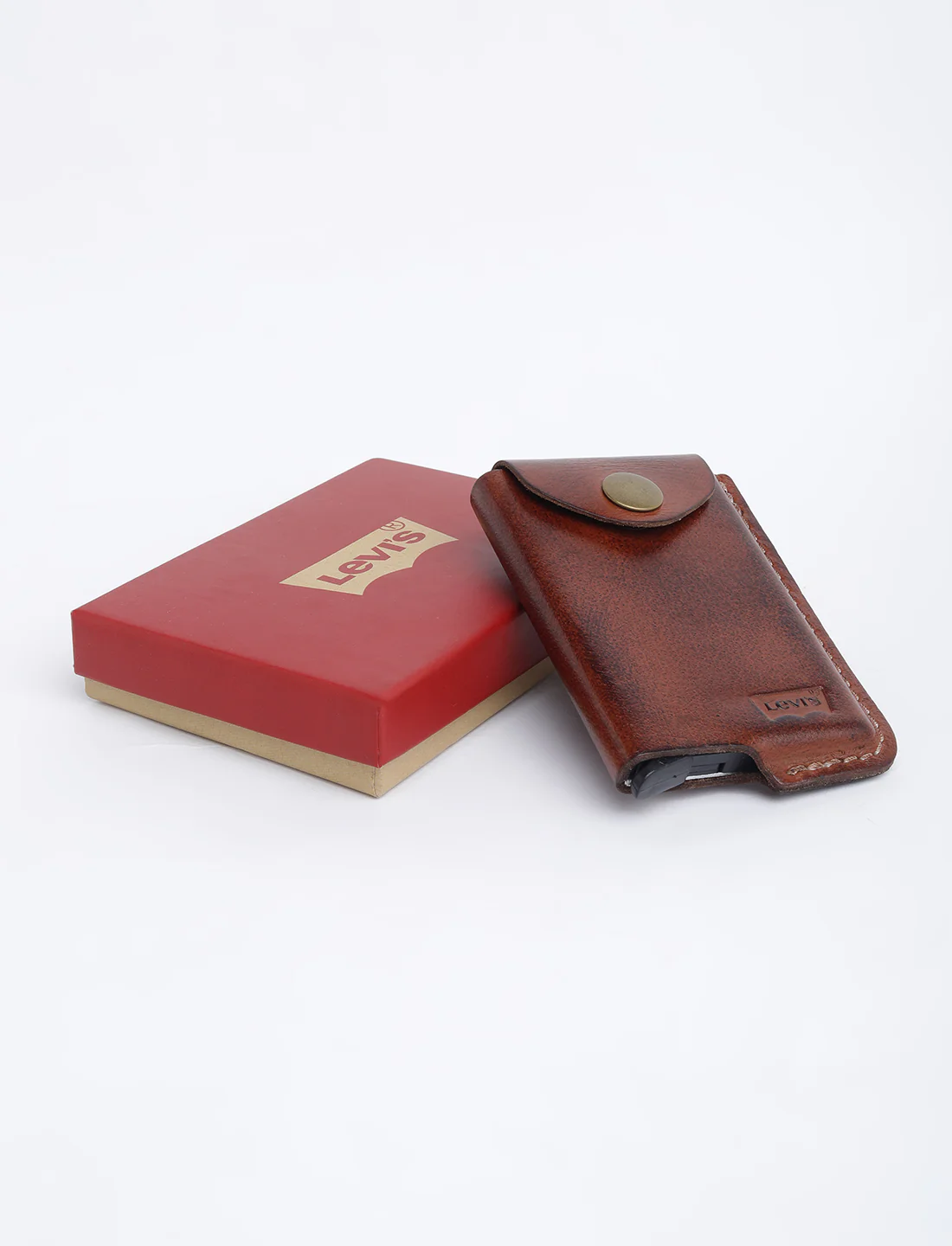 Men's Tan Solid Card Holder - Image 9