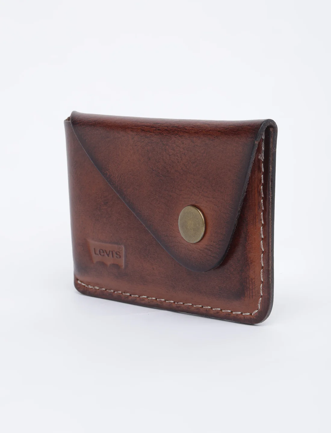 Men's Tan Solid Card Holder - Image 4