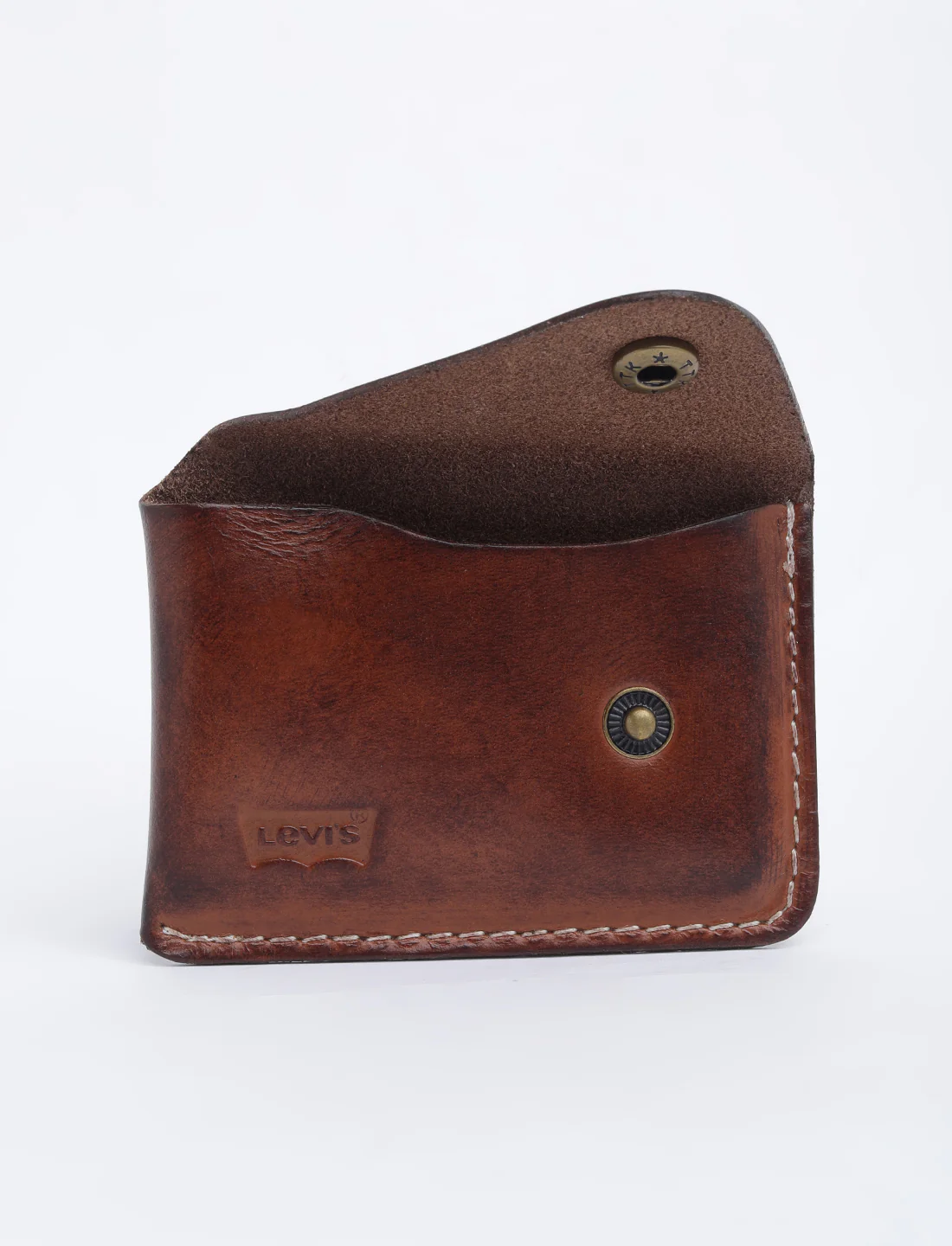 Men's Tan Solid Card Holder - Image 6