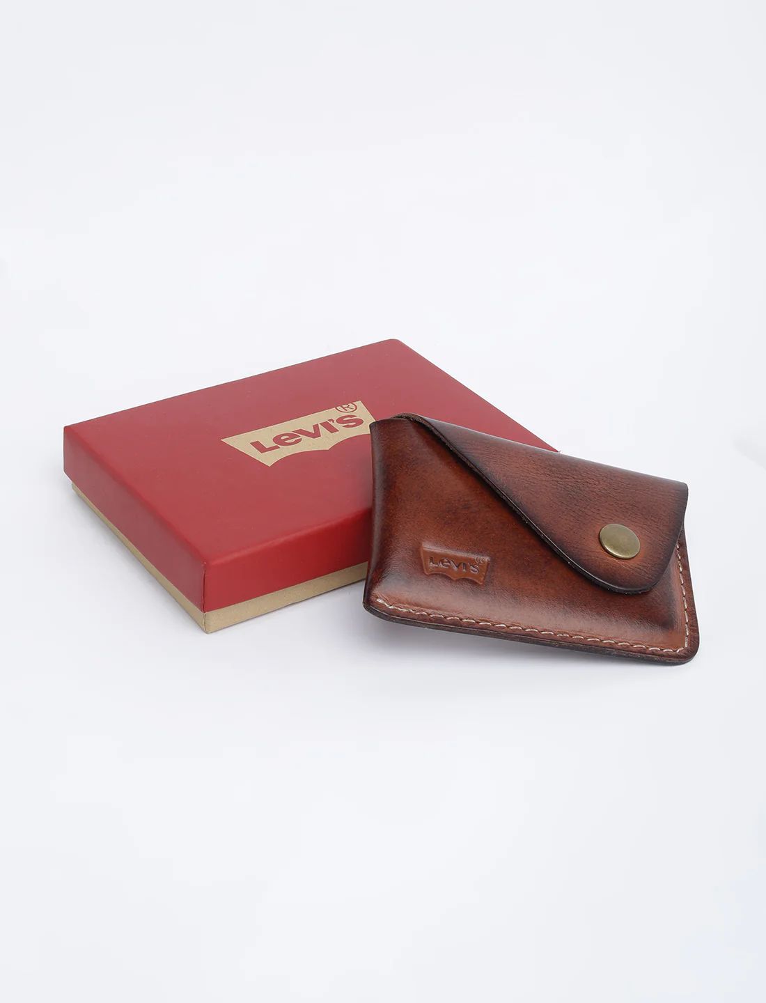 Men's Tan Solid Card Holder - Image 8