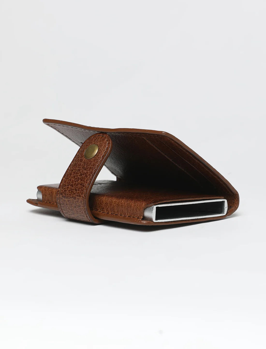 Men's Tan Solid Card Holder - Image 3