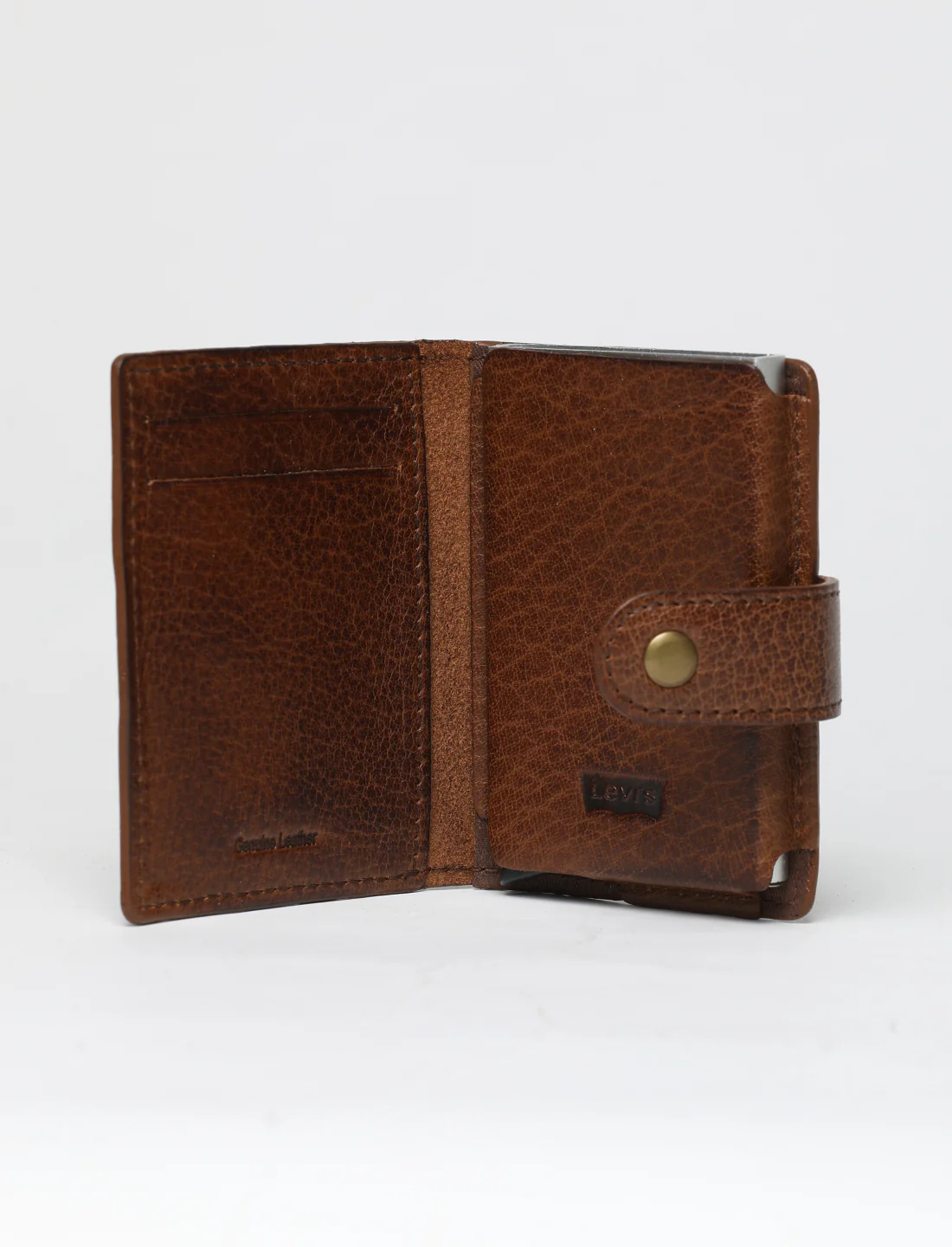 Men's Tan Solid Card Holder - Image 4