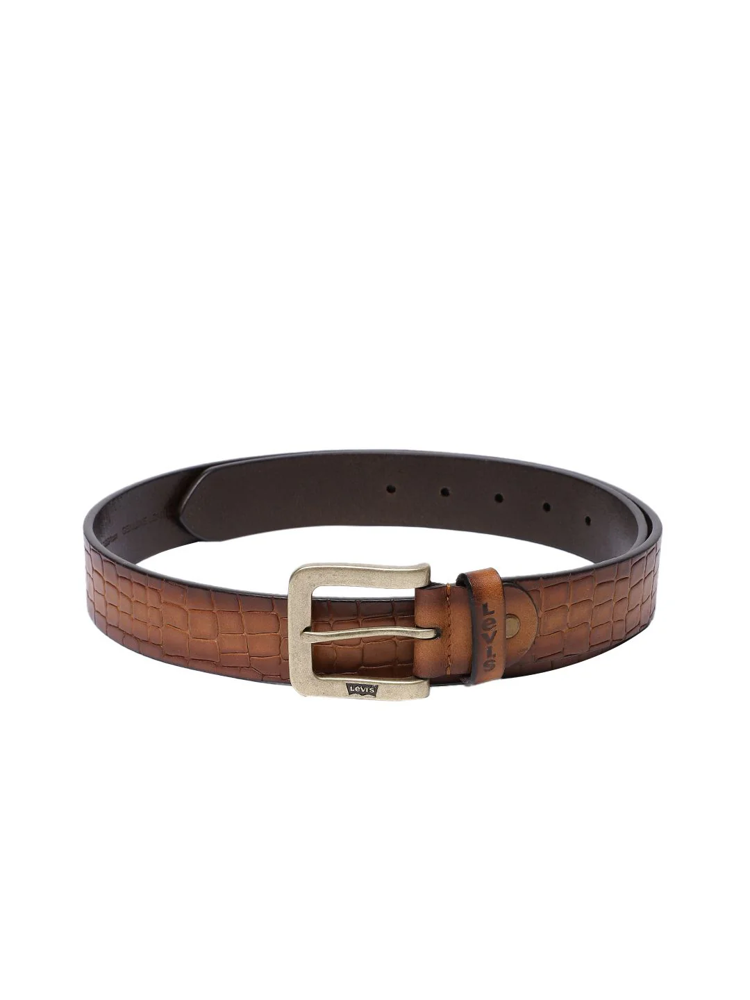Men's Tan Textured Belt - Image 2