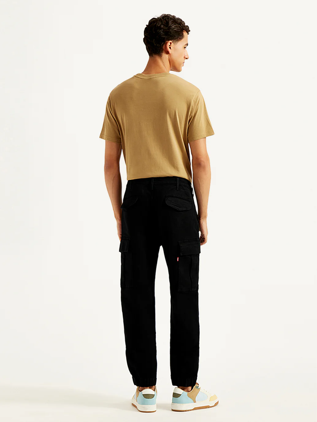 Men's Tapered Black Utility Cargo Jogger - Image 4