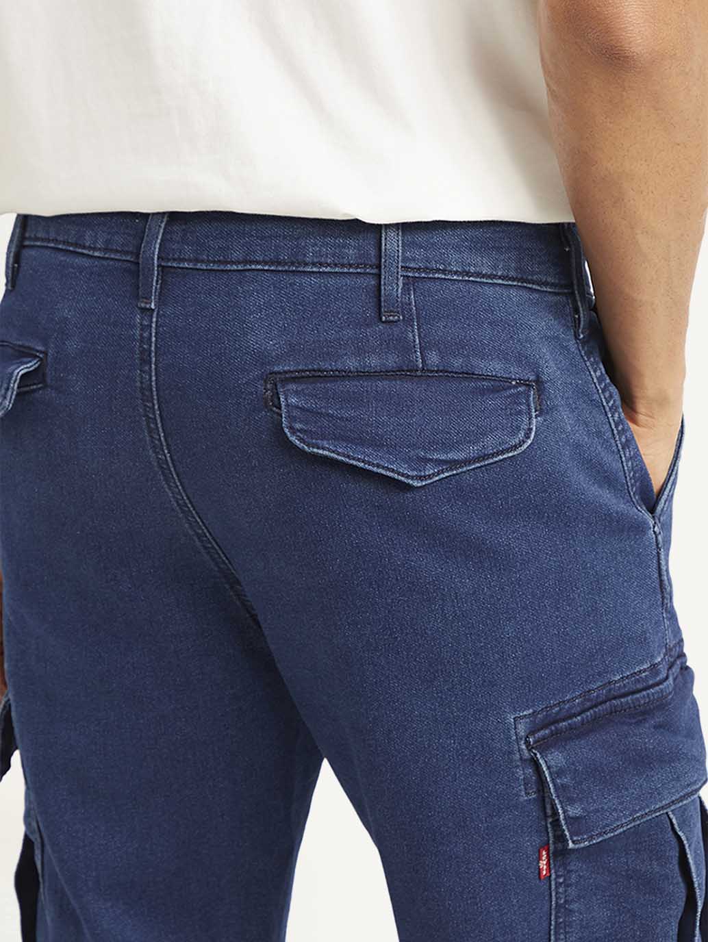 Men's Tapered Dark Blue Utility Cargo Jogger - Image 4
