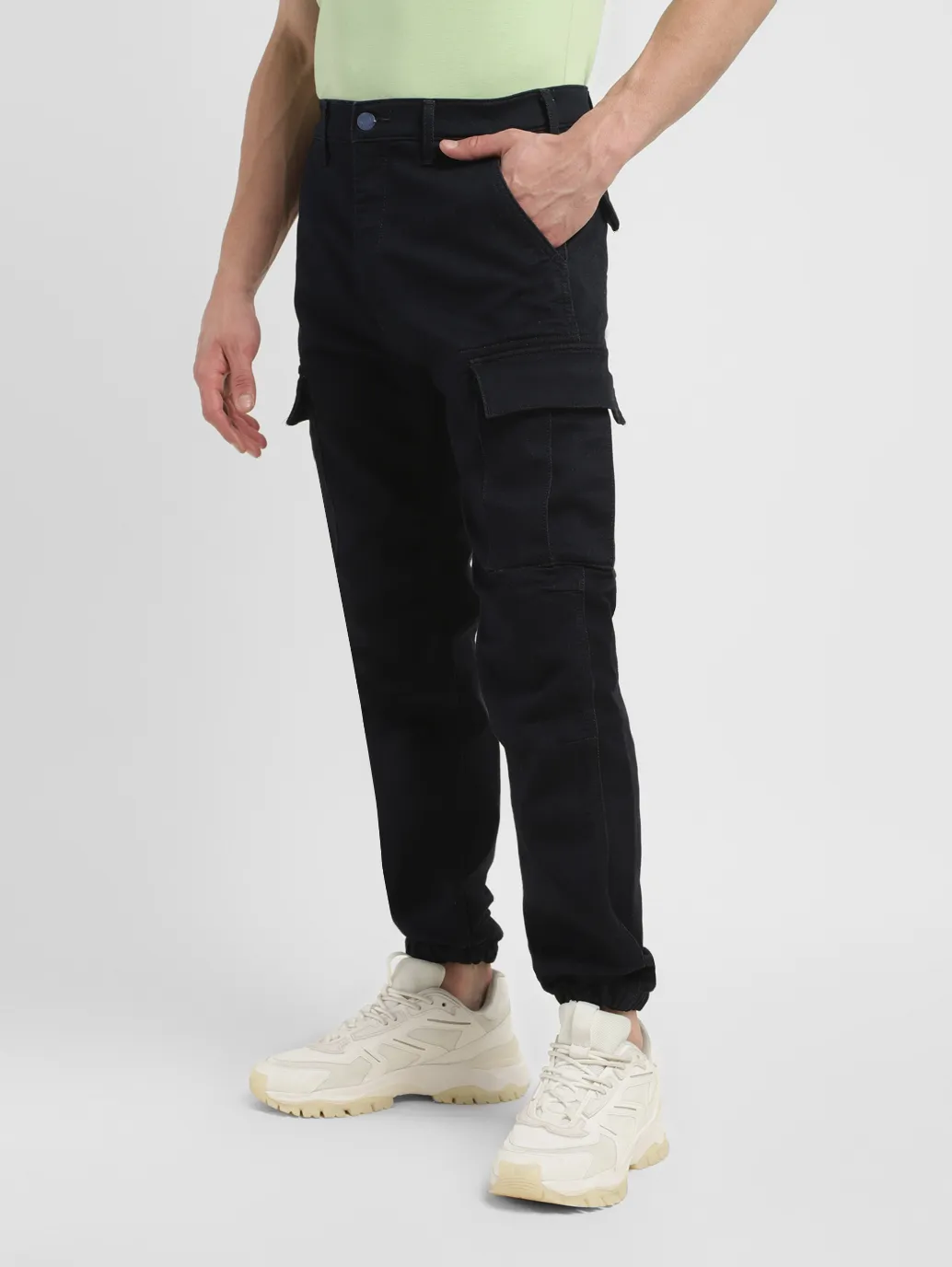 Men's Tapered Dark Indigo Joggers - Image 4
