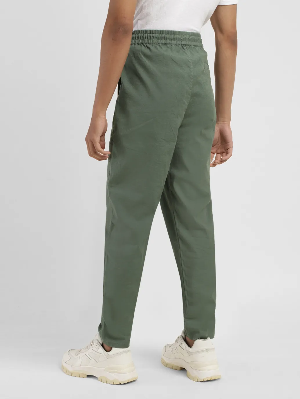 Men's Tapered Green Joggers - Image 3