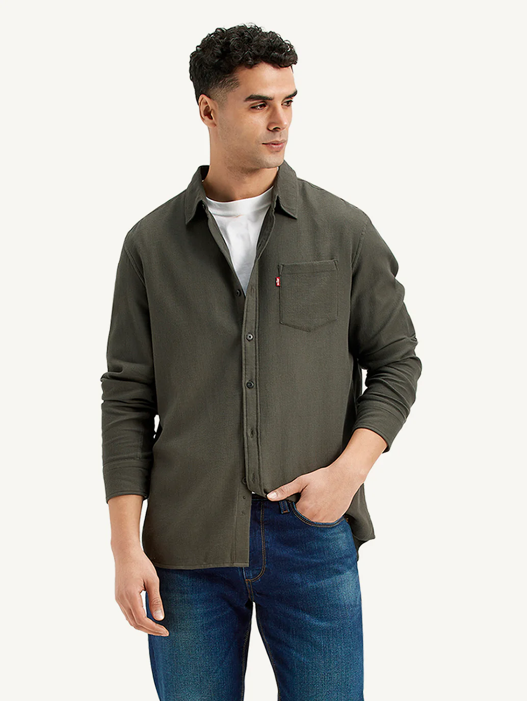 Men's Textured Slim Fit Shirt