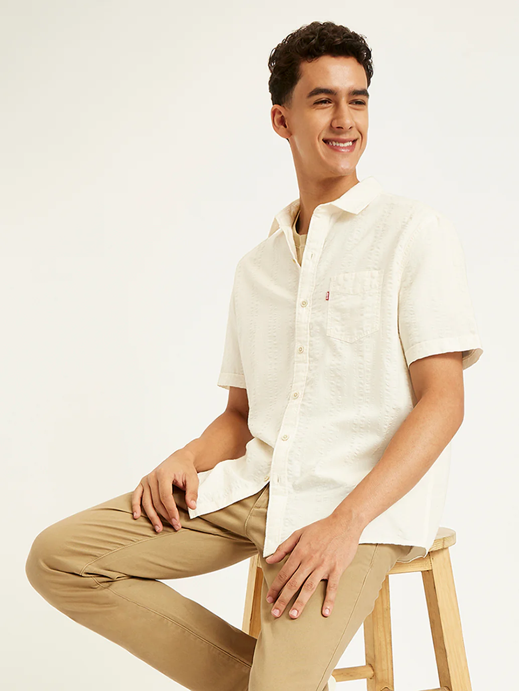 Men's Textured Slim Fit Shirt - Image 3