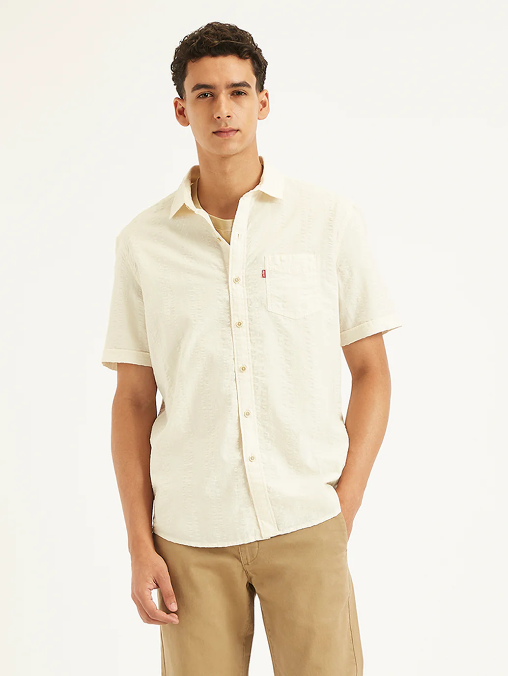Men's Textured Slim Fit Shirt - Image 5