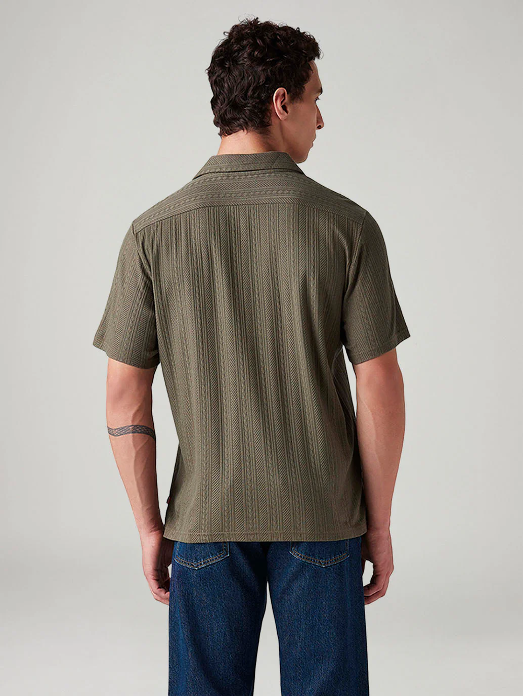 Men's Textured Relaxed Fit Shirt - Image 3