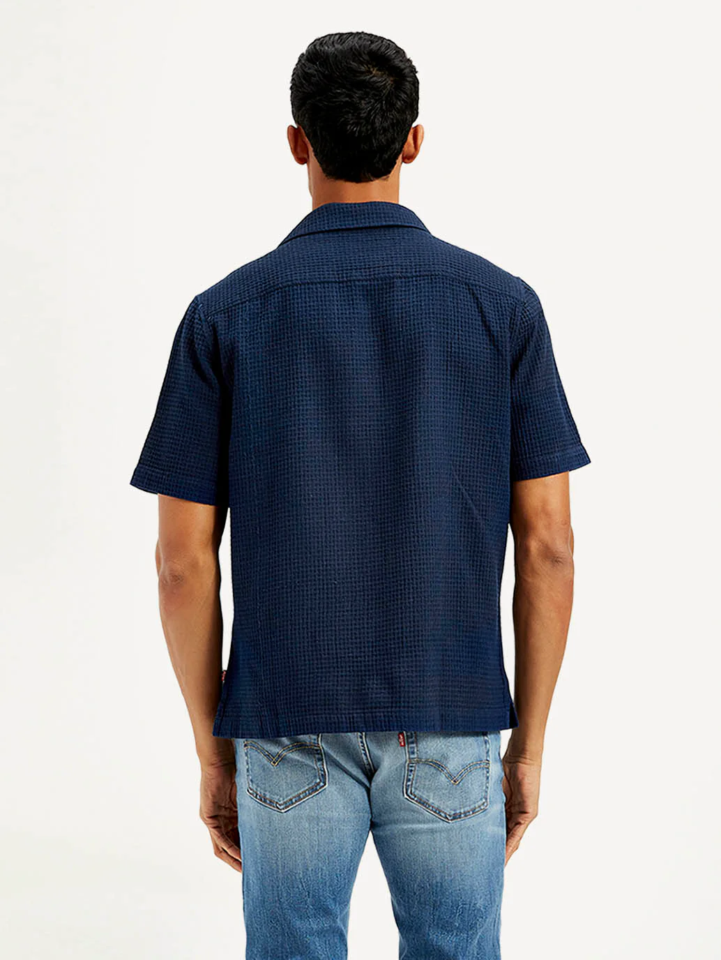 Men's Resort Collar Textured Loose Fit Shirt - Image 3