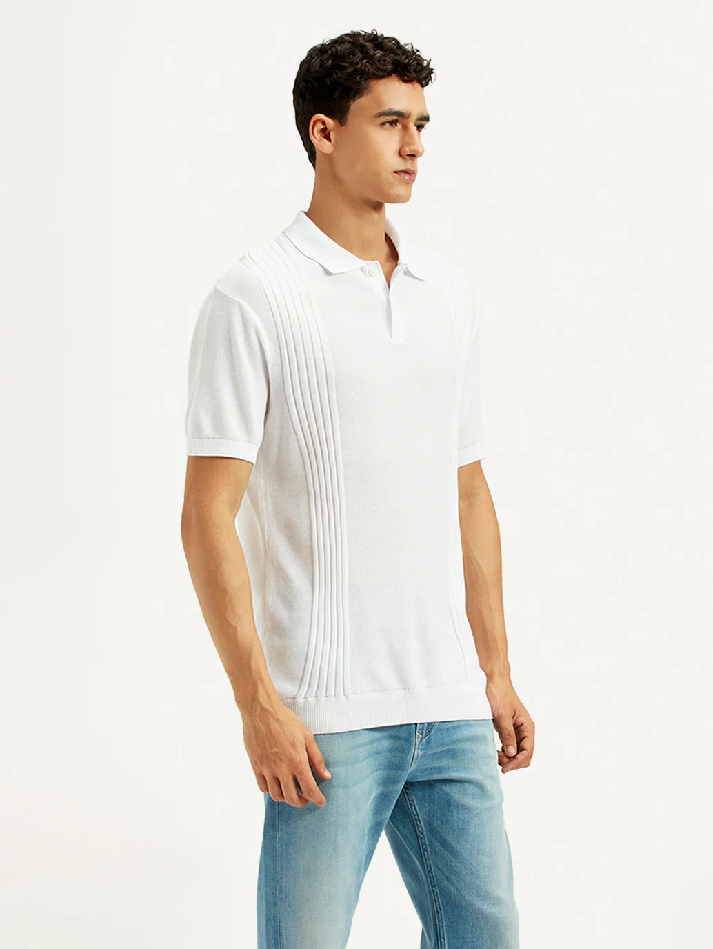 Men's Redloop Textured Slim Fit Polo T-Shirt - Image 5