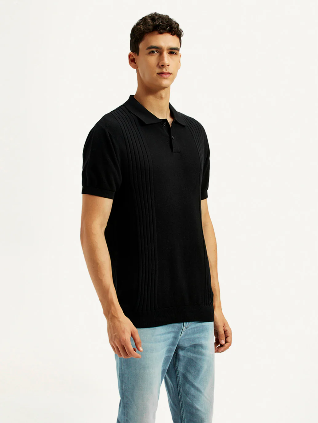Men's Redloop Textured Slim Fit Polo T-Shirt - Image 4