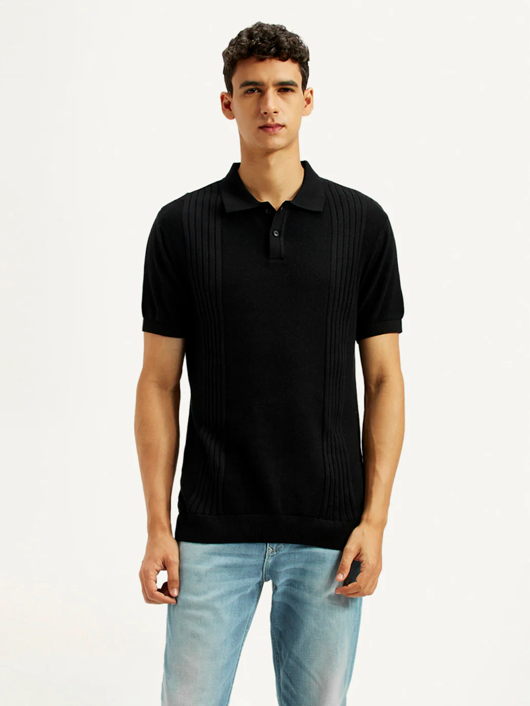 Men's Redloop Textured Slim Fit Polo T-Shirt - Image 6
