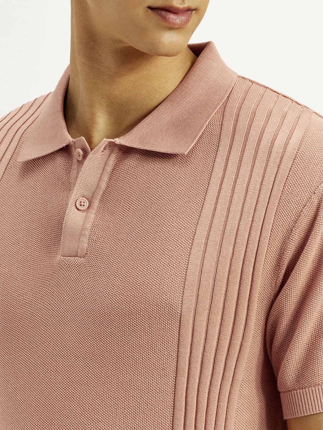 Men's Redloop Textured Slim Fit Polo T-Shirt - Image 4