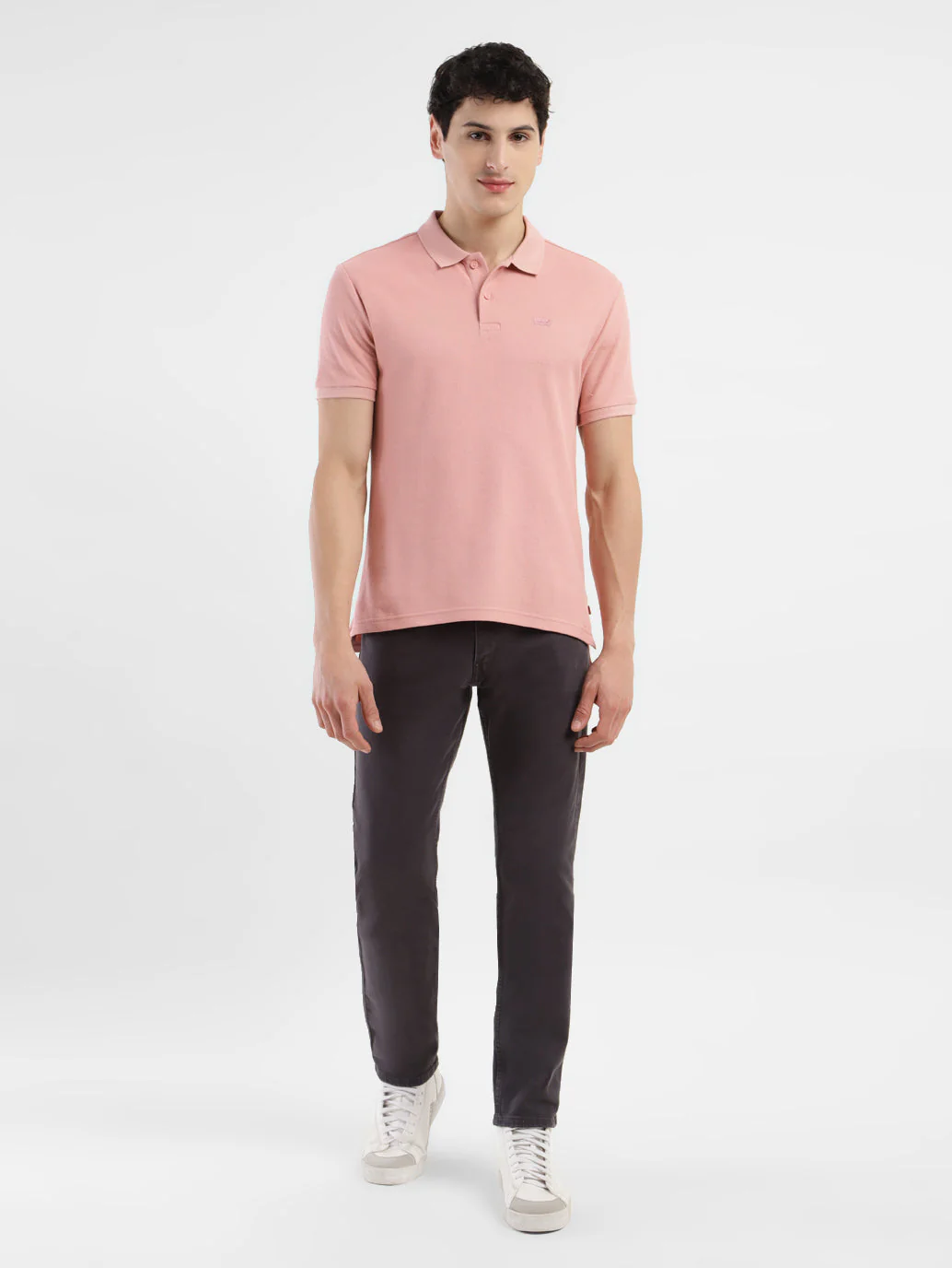 Men's Textured Slim Fit Polo T-Shirt - Image 6